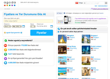 Agoda.com, dil seçeneklerine Türkçe’yi de ekledi