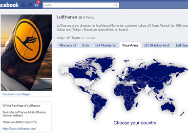 Lufthansa'dan, Facebook üzerinden bilet rezervasyonu...