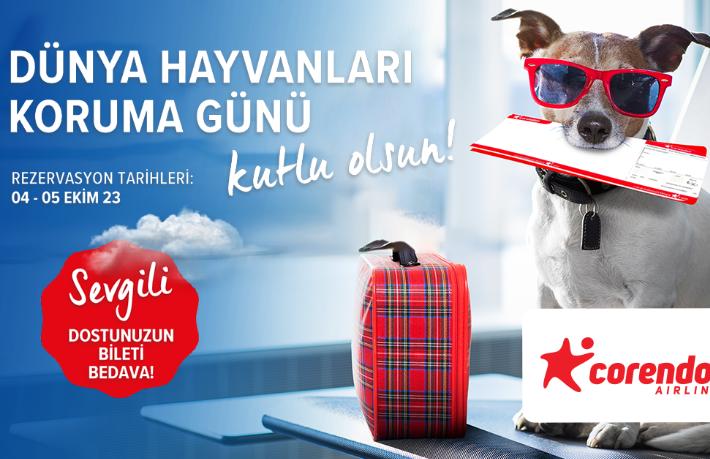 Corendon Airlines'tan Dünya Hayvanları Koruma Günü'ne özel kampanya
