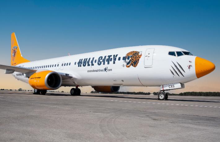 Hull City, Corendon Airlines’ın özel tasarladığı kaplan giydirmeli uçakla Türkiye’ye geliyor