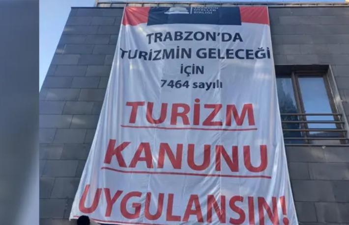Trabzon’da otelciler ‘Turizm Kanunu’ uygulansın protestosu