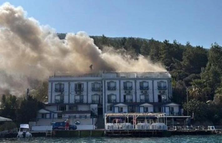 Bodrum'da otel yangını