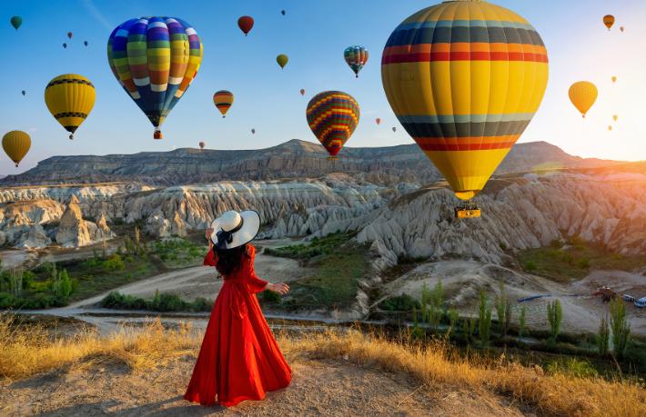 Kapadokya’dan sıcak hava balonu uçuş rekoru