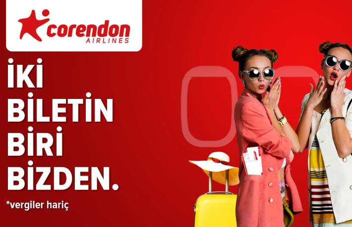 Corendon Airlines ocak ayına özel “İki Biletin Biri Bizden” kampanyası başlattı