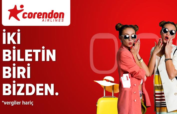 Corendon'dan 'iki biletin biri bizden' kampanyası